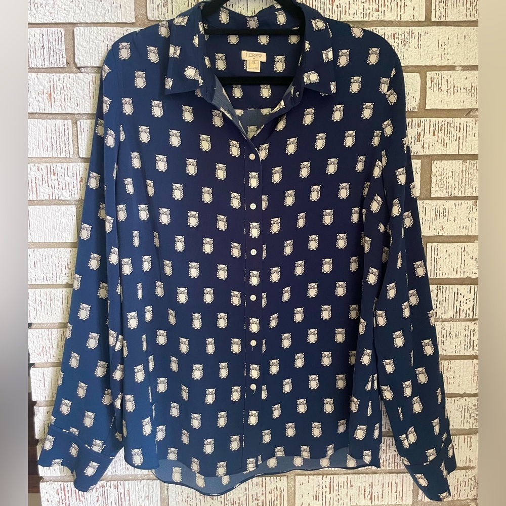 Vintage Owl Button Down Shirt - XL